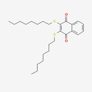 molecular formula C26H38O2S2 B560881 2,3-双(正辛硫基)-1,4-萘酮 CAS No. 103049-97-4