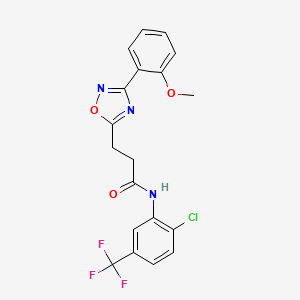 N-[2-chloro-5-(trifluoromethyl)phenyl]-3-[3-(2-methoxyphenyl)-1,2,4-oxadiazol-5-yl]propanamide