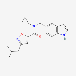 molecular formula C20H23N3O2 B5608839 N-cyclopropyl-N-(1H-indol-5-ylmethyl)-3-isobutyl-5-isoxazolecarboxamide 