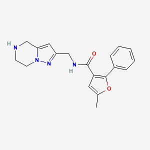 5-methyl-2-phenyl-N-(4,5,6,7-tetrahydropyrazolo[1,5-a]pyrazin-2-ylmethyl)-3-furamide hydrochloride