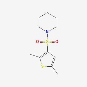 molecular formula C11H17NO2S2 B5608848 1-[(2,5-dimethyl-3-thienyl)sulfonyl]piperidine 