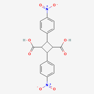 molecular formula C18H14N2O8 B5608855 2,4-bis(4-nitrophenyl)-1,3-cyclobutanedicarboxylic acid 