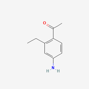 molecular formula C10H13NO B560893 Ethanone, 1-(4-amino-2-ethylphenyl)-(9CI) CAS No. 103029-25-0