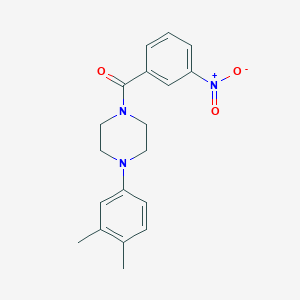 molecular formula C19H21N3O3 B5608931 1-(3,4-dimethylphenyl)-4-(3-nitrobenzoyl)piperazine 