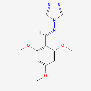 molecular formula C12H14N4O3 B5608934 N-(2,4,6-trimethoxybenzylidene)-4H-1,2,4-triazol-4-amine 