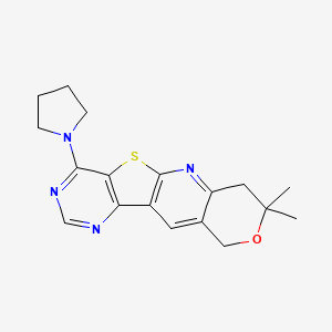 8,8-dimethyl-4-(1-pyrrolidinyl)-7,10-dihydro-8H-pyrano[3'',4'':5',6']pyrido[3',2':4,5]thieno[3,2-d]pyrimidine