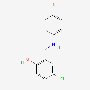 molecular formula C13H11BrClNO B560899 2-{[(4-Bromophenyl)amino]methyl}-4-chlorophenol CAS No. 100374-80-9