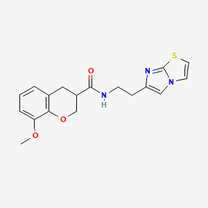 N-(2-imidazo[2,1-b][1,3]thiazol-6-ylethyl)-8-methoxy-3-chromanecarboxamide