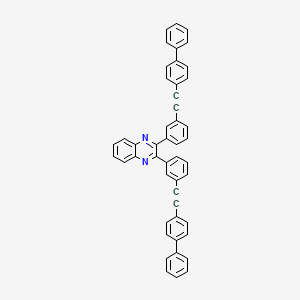 molecular formula C48H30N2 B5609004 2,3-bis[3-(4-biphenylylethynyl)phenyl]quinoxaline 