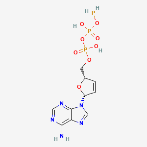 molecular formula C10H14N5O8P3 B560902 P1,P5-Di(adenosine-5') pentaphosphate pentaammonium salt CAS No. 102783-61-9