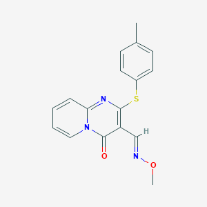 molecular formula C17H15N3O2S B5609029 2-[(4-methylphenyl)thio]-4-oxo-4H-pyrido[1,2-a]pyrimidine-3-carbaldehyde O-methyloxime 