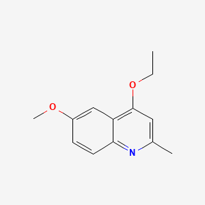 molecular formula C13H15NO2 B560906 4-Ethoxy-6-methoxy-2-methylquinoline CAS No. 100372-30-3