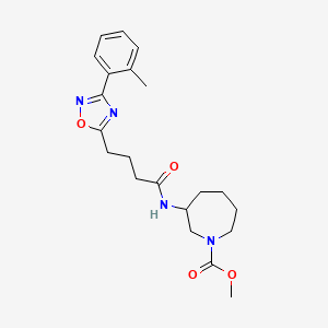 methyl 3-({4-[3-(2-methylphenyl)-1,2,4-oxadiazol-5-yl]butanoyl}amino)azepane-1-carboxylate