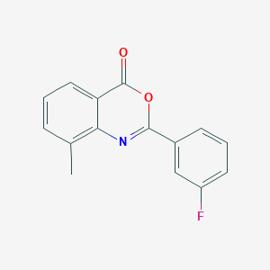 molecular formula C15H10FNO2 B5609162 2-(3-fluorophenyl)-8-methyl-4H-3,1-benzoxazin-4-one 