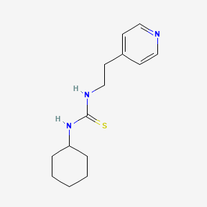 molecular formula C14H21N3S B5609164 N-cyclohexyl-N'-[2-(4-pyridinyl)ethyl]thiourea 