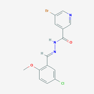 molecular formula C14H11BrClN3O2 B5609188 5-bromo-N'-(5-chloro-2-methoxybenzylidene)nicotinohydrazide 