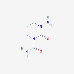 molecular formula C5H10N4O2 B056092 3-Amino-2-oxo-1,3-diazinane-1-carboxamide CAS No. 123981-22-6