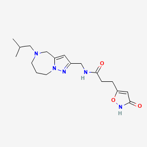 3-(3-hydroxyisoxazol-5-yl)-N-[(5-isobutyl-5,6,7,8-tetrahydro-4H-pyrazolo[1,5-a][1,4]diazepin-2-yl)methyl]propanamide