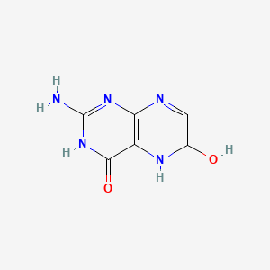 molecular formula C6H7N5O2 B560922 2-Amino-6-hydroxy-5,6-dihydropteridin-4(1H)-one CAS No. 101714-02-7