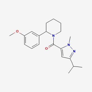 1-[(3-isopropyl-1-methyl-1H-pyrazol-5-yl)carbonyl]-2-(3-methoxyphenyl)piperidine