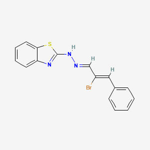 2-bromo-3-phenylacrylaldehyde 1,3-benzothiazol-2-ylhydrazone