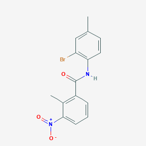 molecular formula C15H13BrN2O3 B5609268 N-(2-bromo-4-methylphenyl)-2-methyl-3-nitrobenzamide 