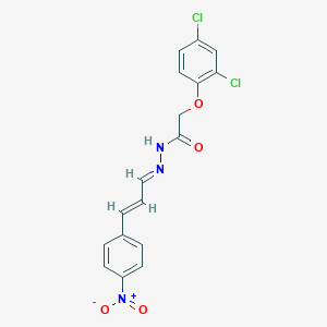 2-(2,4-dichlorophenoxy)-N'-[3-(4-nitrophenyl)-2-propen-1-ylidene]acetohydrazide