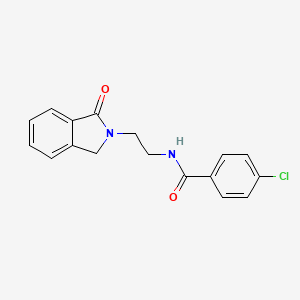 molecular formula C17H15ClN2O2 B5609292 4-chloro-N-[2-(1-oxo-1,3-dihydro-2H-isoindol-2-yl)ethyl]benzamide 