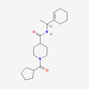 N-[1-(1-cyclohexen-1-yl)ethyl]-1-(cyclopentylcarbonyl)-4-piperidinecarboxamide