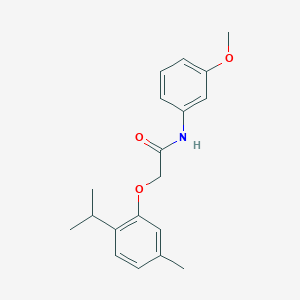 molecular formula C19H23NO3 B5609304 2-(2-isopropyl-5-methylphenoxy)-N-(3-methoxyphenyl)acetamide 