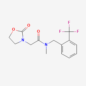 N-methyl-2-(2-oxo-1,3-oxazolidin-3-yl)-N-[2-(trifluoromethyl)benzyl]acetamide