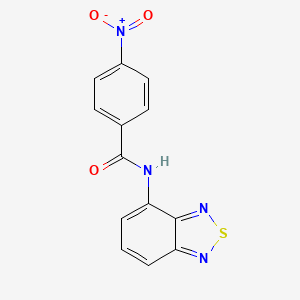 molecular formula C13H8N4O3S B5609324 N-2,1,3-benzothiadiazol-4-yl-4-nitrobenzamide CAS No. 42816-80-8