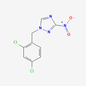 molecular formula C9H6Cl2N4O2 B5609332 1-(2,4-dichlorobenzyl)-3-nitro-1H-1,2,4-triazole 