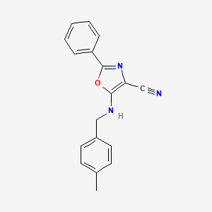 5-[(4-methylbenzyl)amino]-2-phenyl-1,3-oxazole-4-carbonitrile