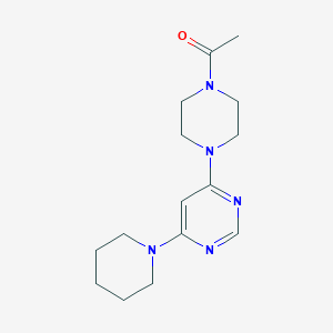 molecular formula C15H23N5O B5609354 4-(4-acetyl-1-piperazinyl)-6-(1-piperidinyl)pyrimidine 