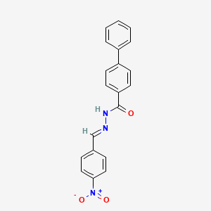 molecular formula C20H15N3O3 B5609360 N'-(4-nitrobenzylidene)-4-biphenylcarbohydrazide 