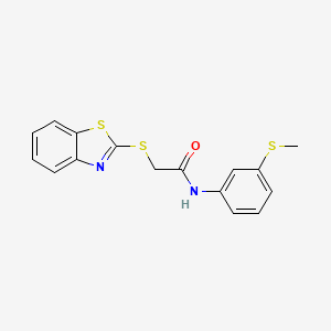 2-(1,3-benzothiazol-2-ylthio)-N-[3-(methylthio)phenyl]acetamide