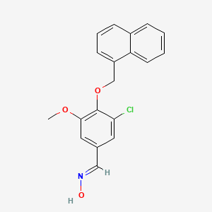 molecular formula C19H16ClNO3 B5609398 3-chloro-5-methoxy-4-(1-naphthylmethoxy)benzaldehyde oxime 