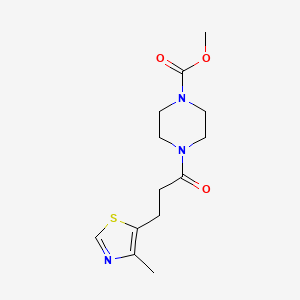 methyl 4-[3-(4-methyl-1,3-thiazol-5-yl)propanoyl]-1-piperazinecarboxylate