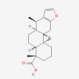 molecular formula C20H28O3 B560942 Vouacapenic acid CAS No. 19941-59-4