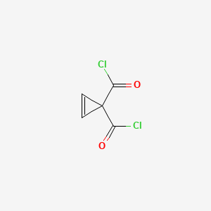 molecular formula C5H2Cl2O2 B560943 Cycloprop-2-ene-1,1-dicarbonyl dichloride CAS No. 109154-75-8