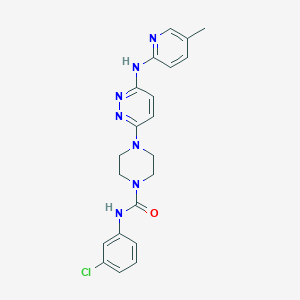 N-(3-chlorophenyl)-4-{6-[(5-methyl-2-pyridinyl)amino]-3-pyridazinyl}-1-piperazinecarboxamide