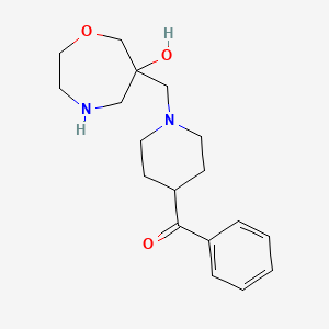 {1-[(6-hydroxy-1,4-oxazepan-6-yl)methyl]-4-piperidinyl}(phenyl)methanone dihydrochloride