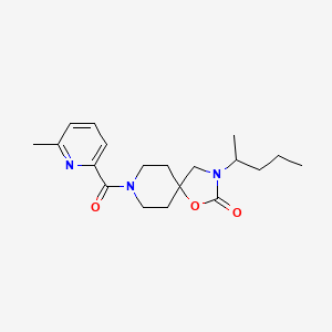 molecular formula C19H27N3O3 B5609491 3-(1-methylbutyl)-8-[(6-methylpyridin-2-yl)carbonyl]-1-oxa-3,8-diazaspiro[4.5]decan-2-one 