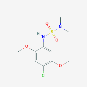 molecular formula C10H15ClN2O4S B5609508 N'-(4-chloro-2,5-dimethoxyphenyl)-N,N-dimethylsulfamide 