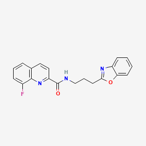 N-[3-(1,3-benzoxazol-2-yl)propyl]-8-fluoro-2-quinolinecarboxamide