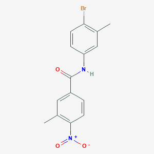 molecular formula C15H13BrN2O3 B5609545 N-(4-bromo-3-methylphenyl)-3-methyl-4-nitrobenzamide 