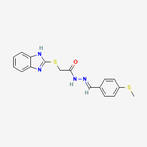 2-(1H-benzimidazol-2-ylthio)-N'-[4-(methylthio)benzylidene]acetohydrazide