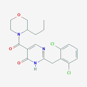 2-(2,6-dichlorobenzyl)-5-[(3-propylmorpholin-4-yl)carbonyl]pyrimidin-4-ol