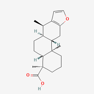molecular formula C20H28O3 B560957 Vinhaticoic acid CAS No. 19941-61-8